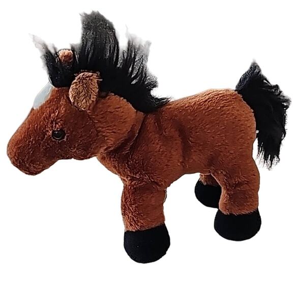 Ganz Webkinz Brown Arabian Horse Stuffed Animal Plush 9"T x 10"L - Picture 1 of 8